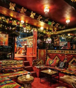 A cosy hippie bar known as a weed cafe in Amsterdam