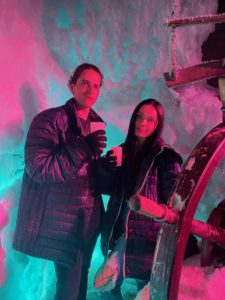 A look inside of Amsterdam's freezing cold ice bar with ice glasses to drink from