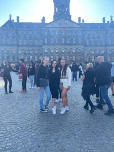 Tourists in Amsterdam Square