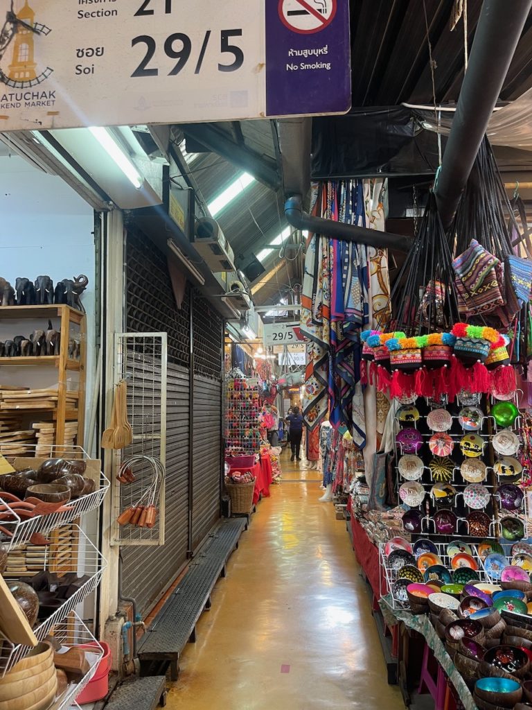 A glimpse inside of the largest market in Bangkok.